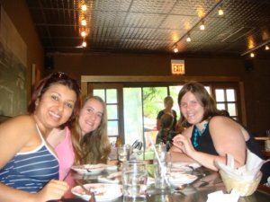 eating a meal with couchsurfers