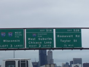 various road signs in Chicago