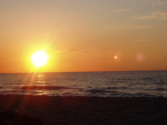 sunset on Lake Michigan