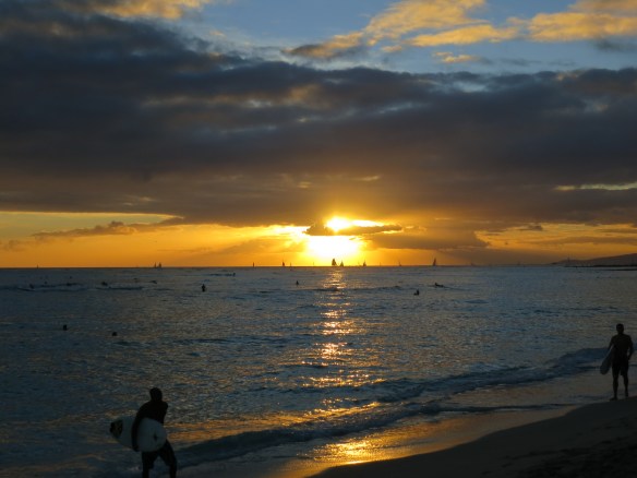 Sunset, Honolulu, Hawaii