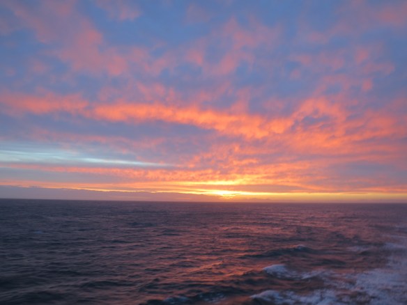Sunset, Between the North and South Islands, New Zealand