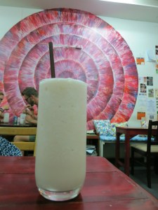 Coconut milk, coconut water, coconut, and cinammon