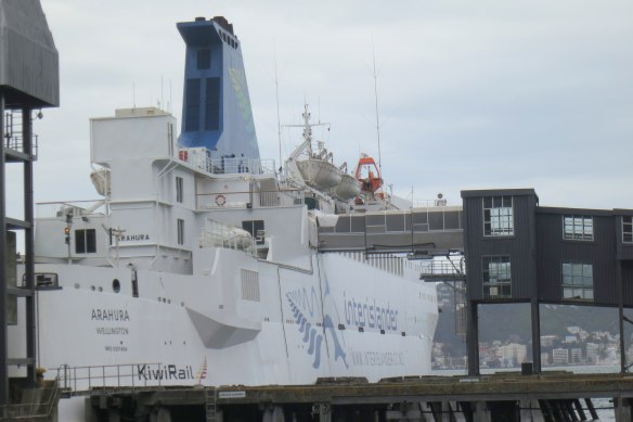 An imposing Interislander Ferry