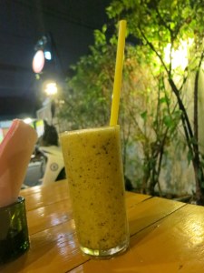 One of the many fruit shakes consumed that week