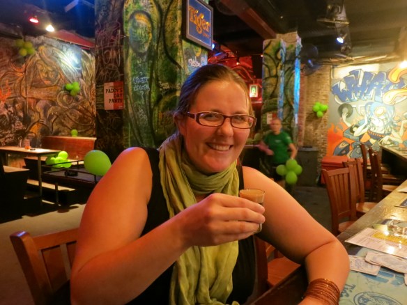 I've had too many close calls on St. Patrick's Day not wearing green and getting pinched for it--I wasn't going to risk it, even in Cambodia