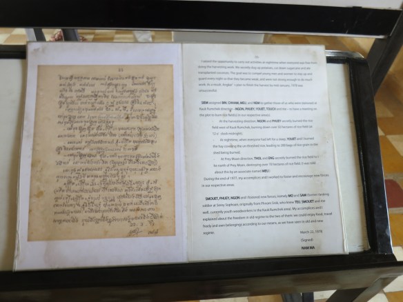 A written confession and English translation