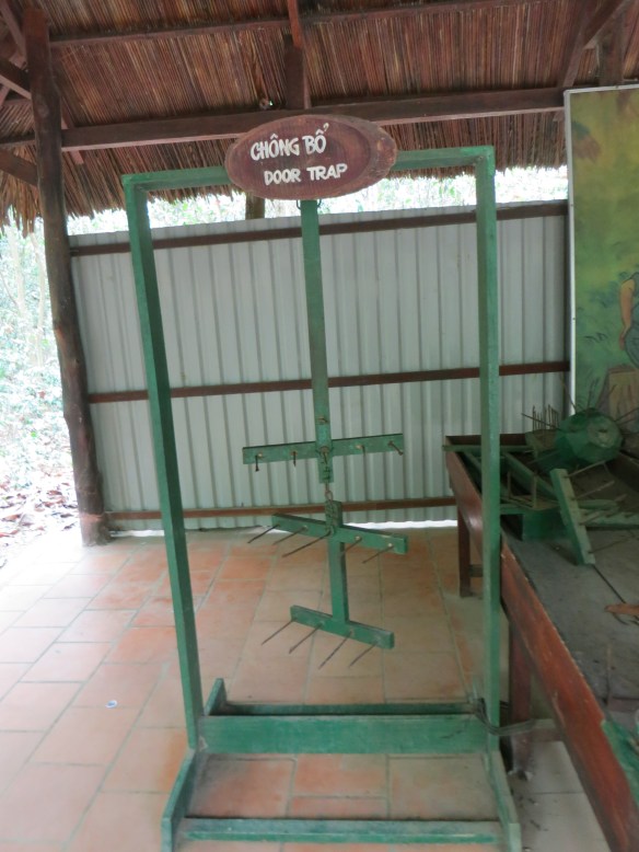 Used on doors in the area: US troops would kick in the door, and this would swing out at them, stabbing them with spikes