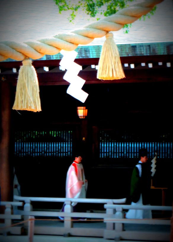 A priest near the lightning bolts