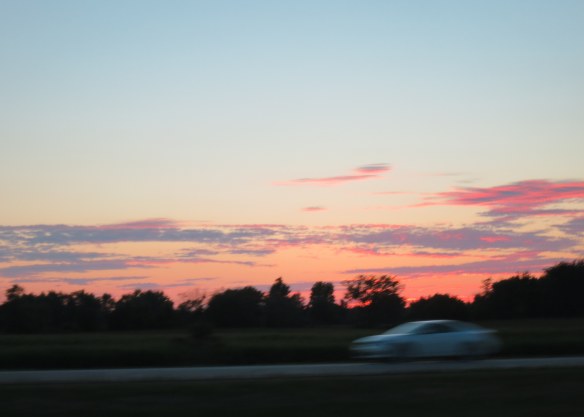 Sunset, on I-69, Michigan