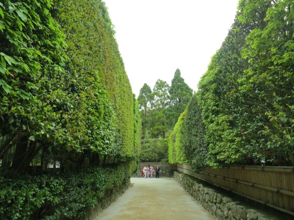 The approach to the temple was direct, but felt like a giant maze because of the huge hedges