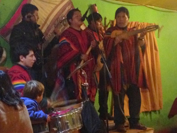 The band, on the tiniest stage I've ever seen