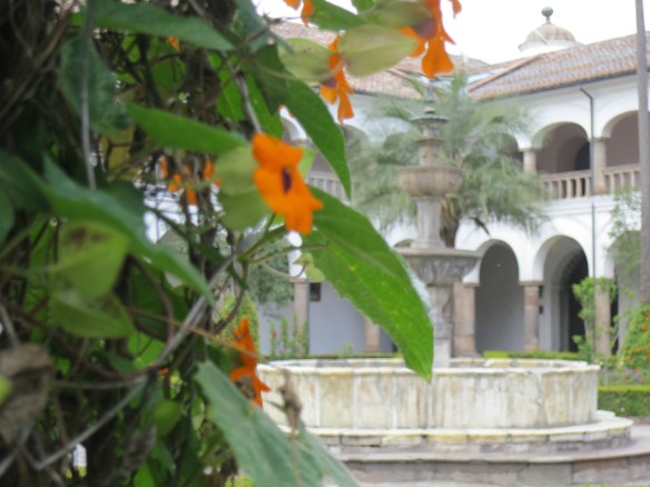 In the courtyard of the convent at San Francisco