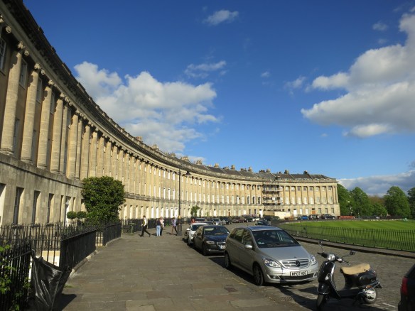 Royal Crescent, which looks out over a large park