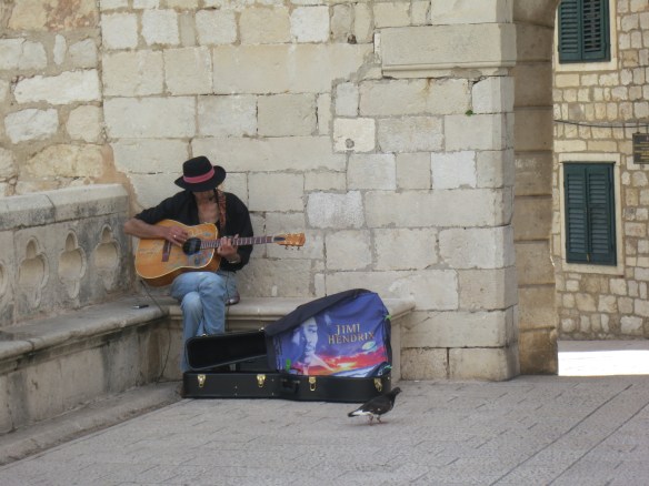 This man played Hendrix songs beautifully, but when I requested "Wind Cries Mary" he said he only does songs Jimi performed live