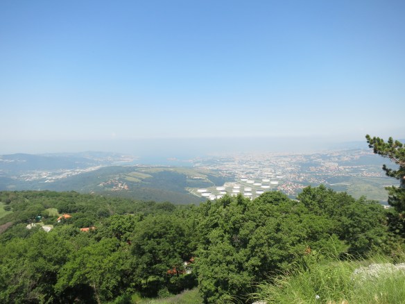 We stopped at a lookout point to get this view of Trieste in Italy, just across the border, and what little is left of the Slovenian coastline after Croatia and Italy took most of it.