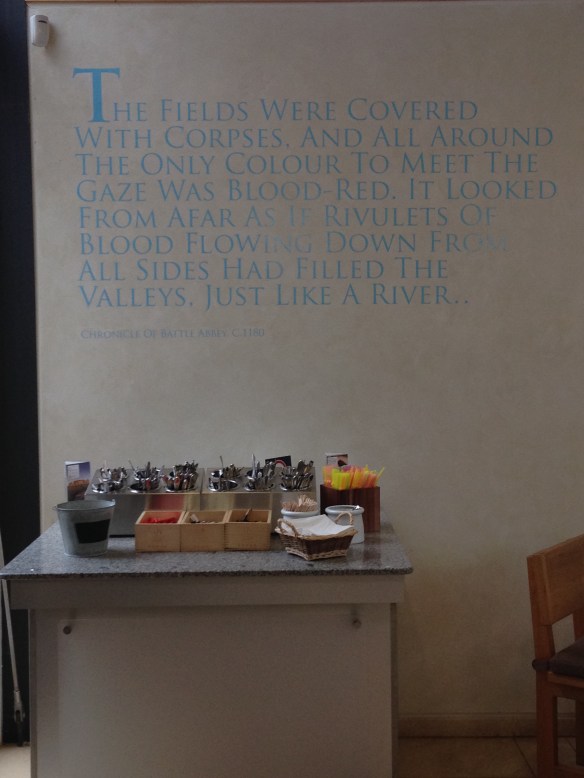 Why on earth would you put this quote by the condiments section of the cafe?