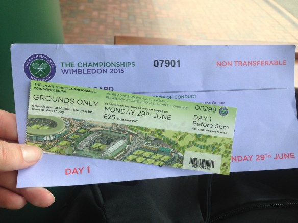 Queue ticket and entry ticket