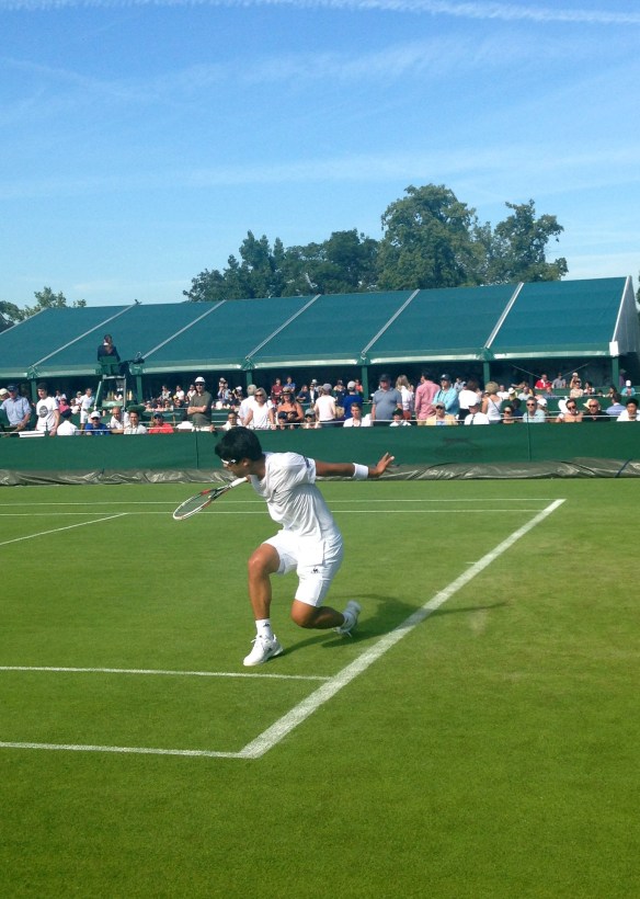 Hyeon Chung in his bizarre match of extreme sets against Pierre-Hugues Herbert (Herbert won)