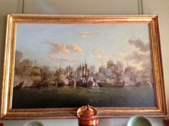 Complemented by a battle scene on the other side of the room