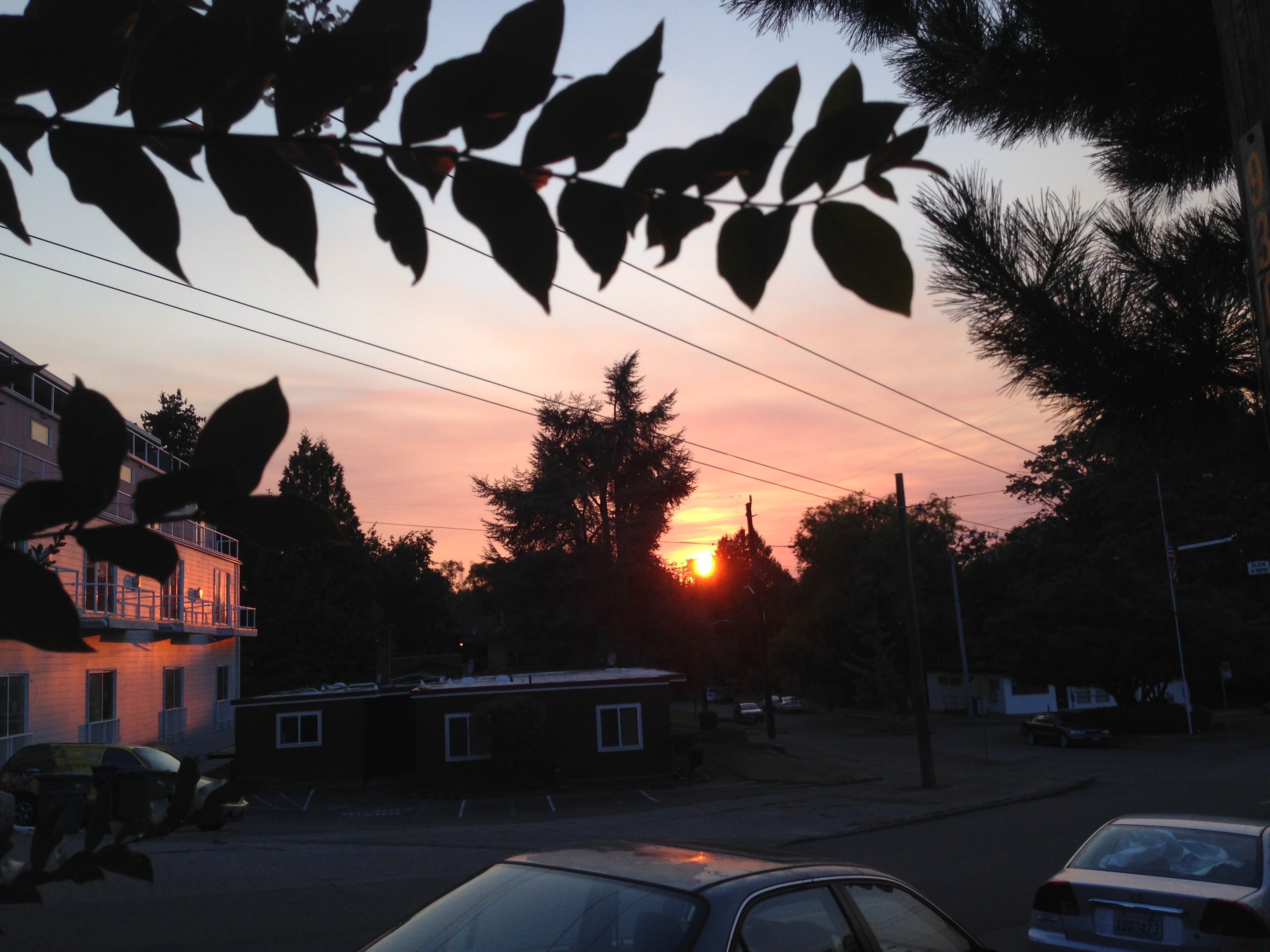 sunset seattle washington usa